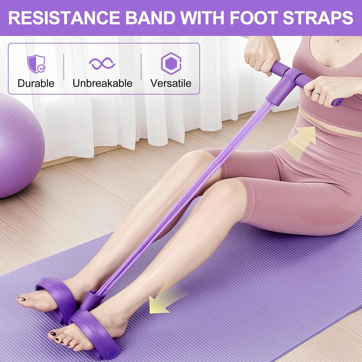 Yoga Pedal Puller Fitness Equipment - Многофункциональный эспандер с 4 трубками для