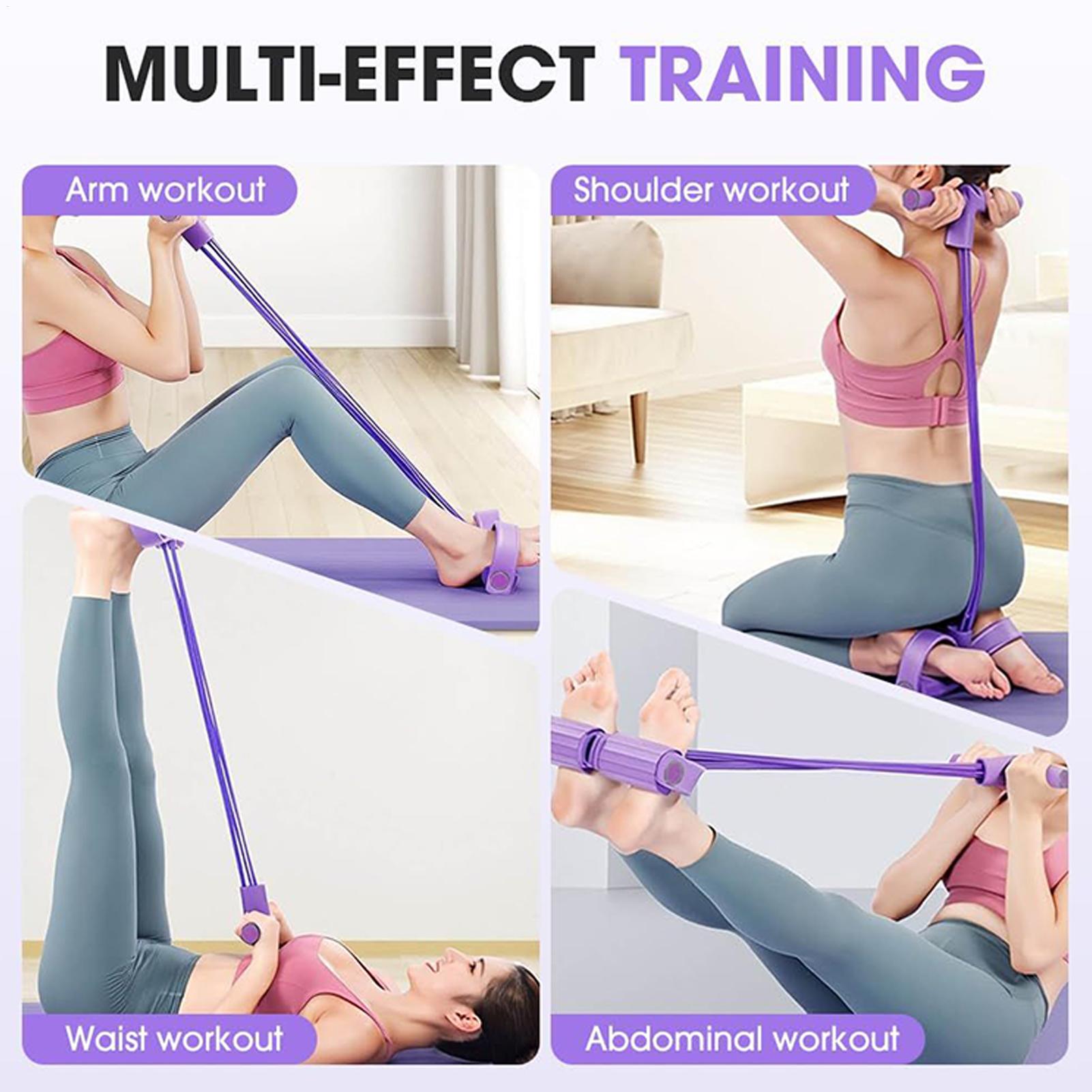 Yoga Pedal Puller Fitness Equipment - Эспандеры, 4-трубный съемник педалей для йоги,