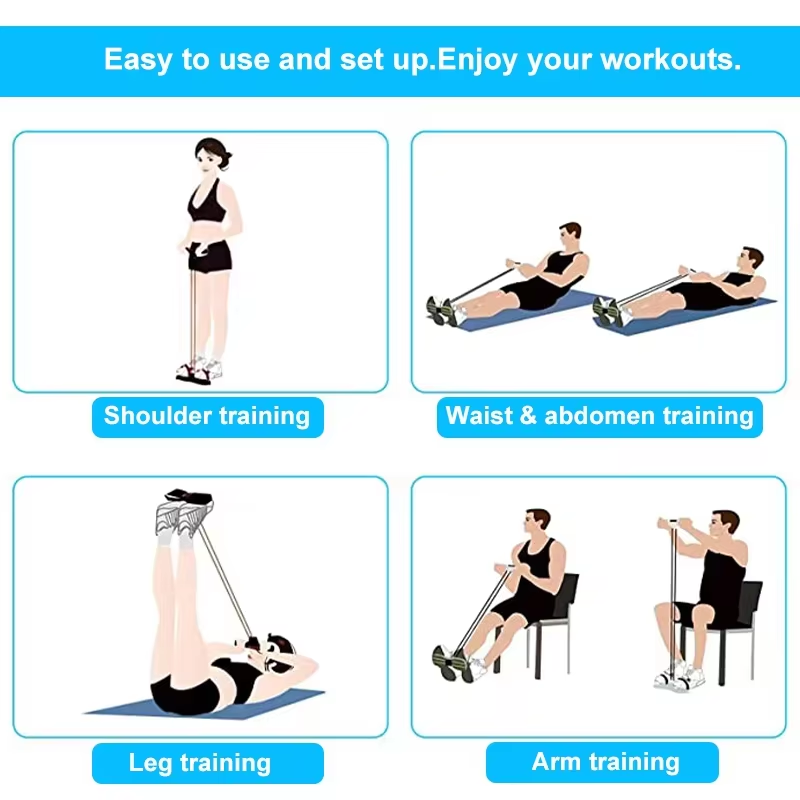 Эластичные ленты-эспандеры с 4 – обзор и цена Yoga Pedal Puller Fitness Equipment