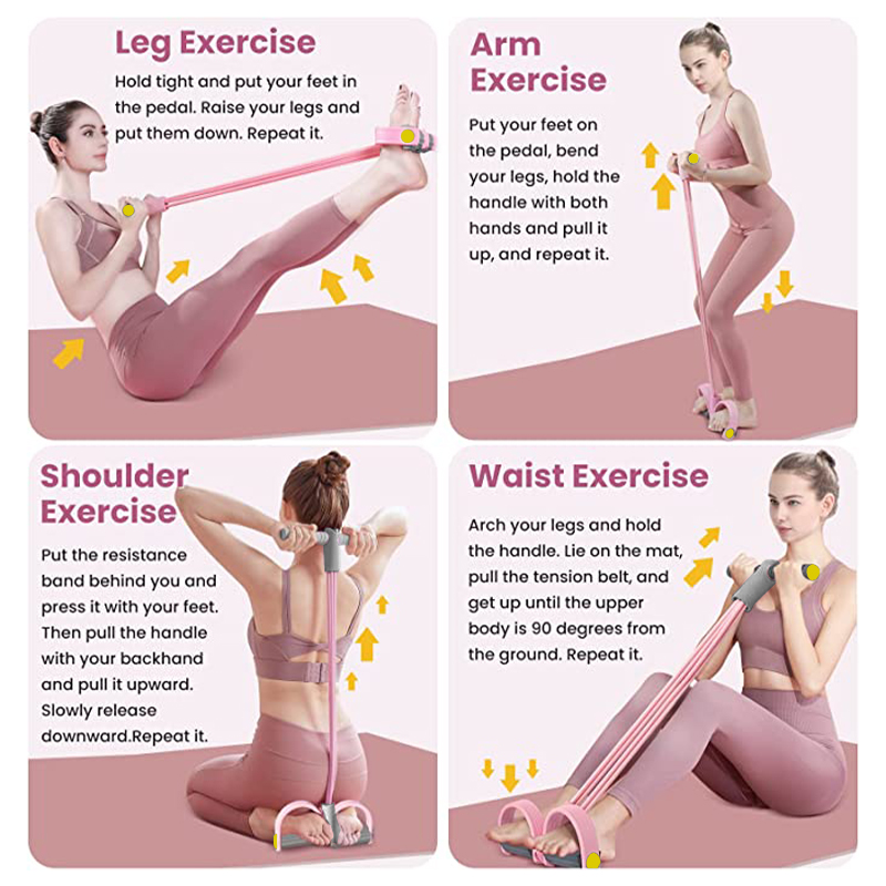 Эспандеры с четырьмя трубками, – обзор и цена Yoga Pedal Puller Fitness Equipment
