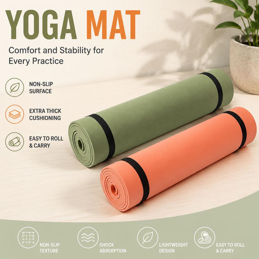 Коврик для пилатеса и йоги 180 – обзор и цена Thick Yoga Mat
